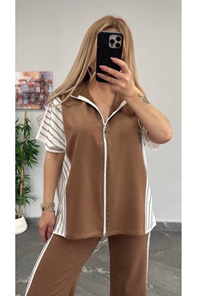 Bella Belluci Striped Zippered Stone Set