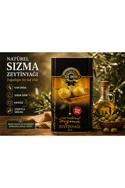 Genel Markalar Natürel Sızma Zeytinyağı 5 Lt Soğuk Sıkım Erken Hasat Özel Üre...