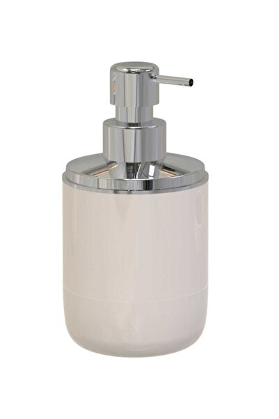 esdekor Lima XL Liquid Soap Dispenser - Beige & Chrome Bathroom