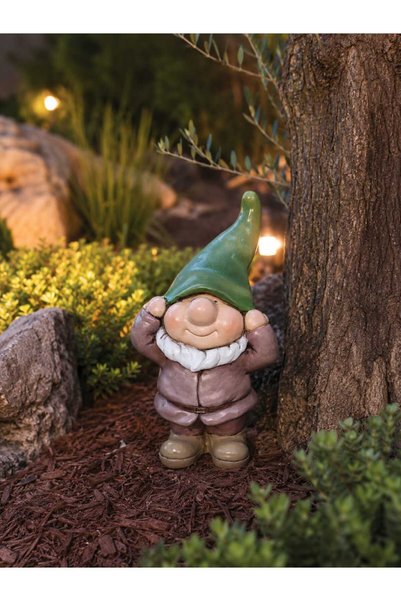 Gardenya Sevimli Bahçe Cücesi Dekoratif Biblo 2 (Polyester 39 cm)