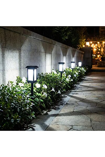 Vivendo Felinar solar gradina LED, negru, 25 cm, lumina calda, decor exterior