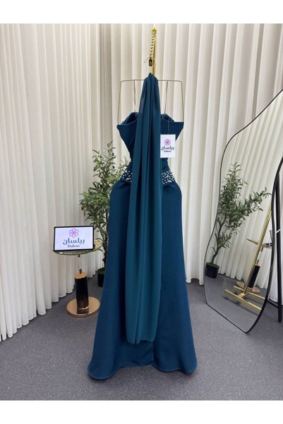 Bailsan Dark Petrol Taffeta Dress