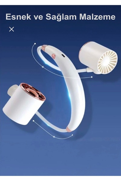 SNEXPRES Yeni Boyun Askılı Fan USB şarjlı Sporcu Fan Taşınabilir Soğutucu Fan