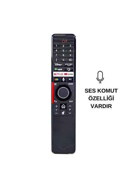 electroon Vestel Google Play Android Type-C Şarjlı Tv Kumandası - Ses Komutlu