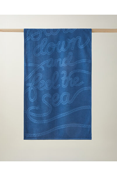 English Home Feel the Sea Pamuk Plaj Havlusu 70x140 cm İndigo