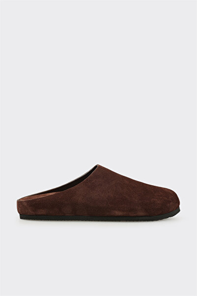 Elle Shoes Kahve Deri Erkek Terlik