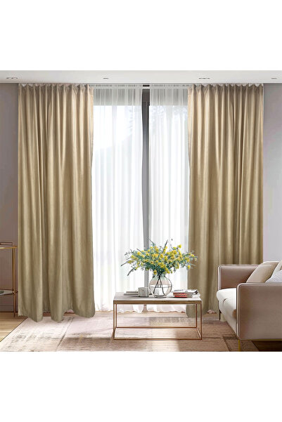 ArasyaHome Draperie de Catifea Semi-Opaca 70% Auriu