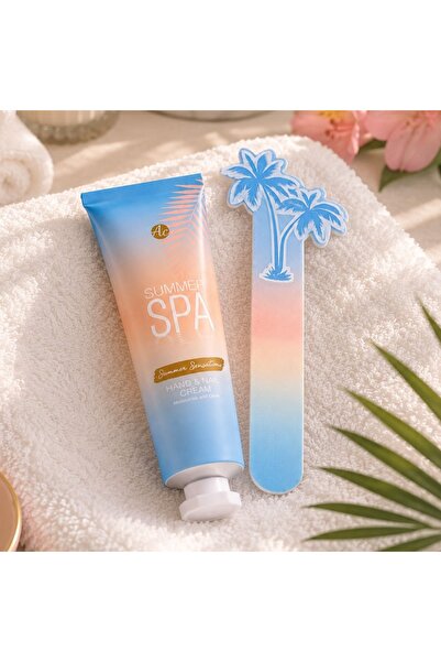 ACCENTRA Σετ περιποίησης χεριών Summer Spa σε τιρκουάζ συσκευασία δώρου, κρέμ...