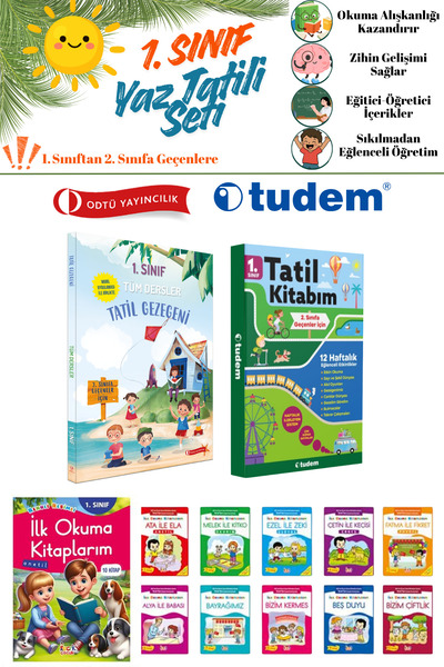 ODTÜ Geliştirme Vakfı Yayıncılık 1'den 2'ye Geçenler İçin 1. Sınıf Tatil Kita...