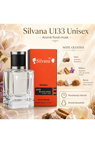 Silvana U133 Άρωμα Unisex, 50 ml, λουλουδάτο-ξυλώδες άρωμα, μόσχος, σανδαλόξυ...