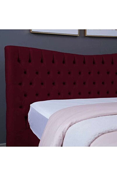 PAN HOME MARS HEADBOARD VELVET MAROON L-140 : H-125 CM