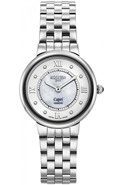 Roamer ceas de damă 859845 41 29 50 — argintiu, clasic, cu diamante