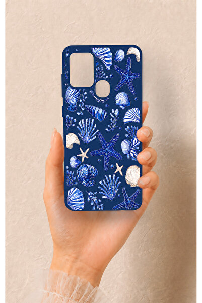 Vip Case Samsung A21S Uyumlu Deniz Kabuğu Desenli Silikon Kılıf