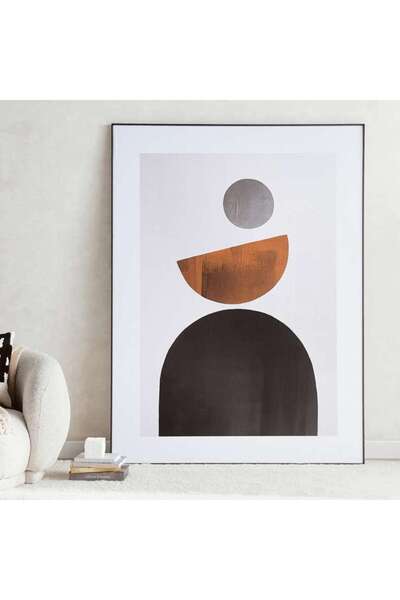 PAN HOME Bello Aluminium Framed Large Wall Art 150x200cm - Black