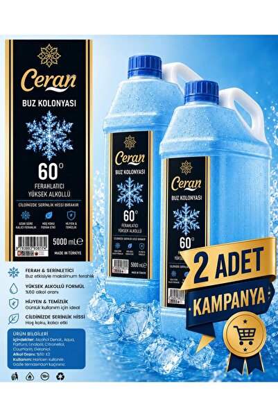 CERAN KOLONYA MAVİ BUZ KOLONYASI 5 LT 2 ADET