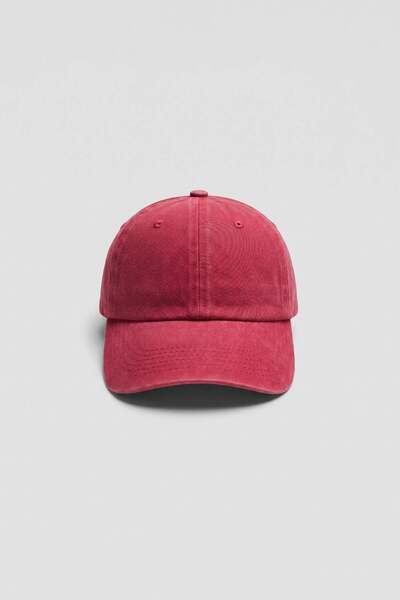 ablukaonline Unisex Basic Washable Baseball Cap Red