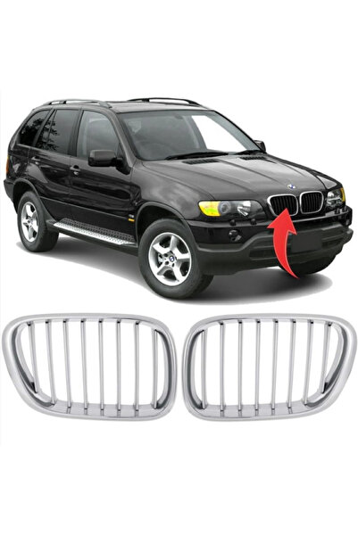 gkl Bmw X5 E53 2000-2003 Ön Panjur Set Krom 51138250051/52
