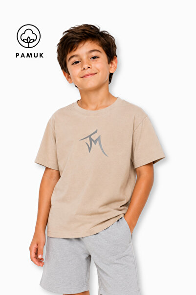 difa kids Φωτεινό εμπριμέ καλοκαιρινό μπλουζάκι για αγόρια με κοντά μανίκια