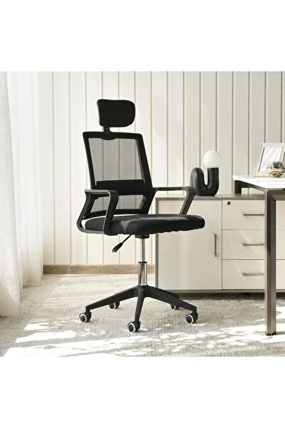 PAN HOME Libra Office High Back Chair Mesh & Fabric - Black