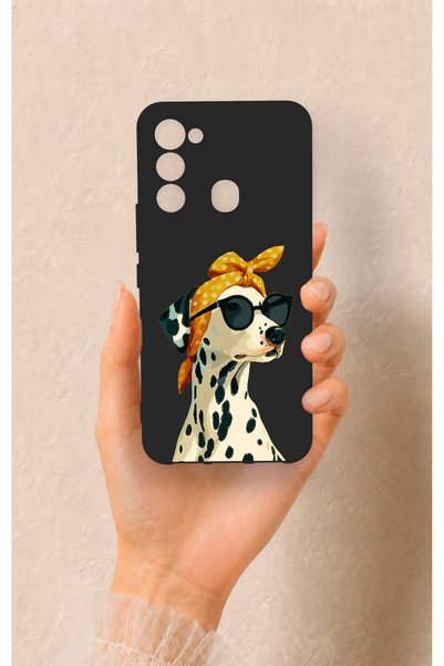 Vip Case حافظة سيليكون متوافقة مع هاتف Tecno Spark 8C بنمط دالماتياني رائع