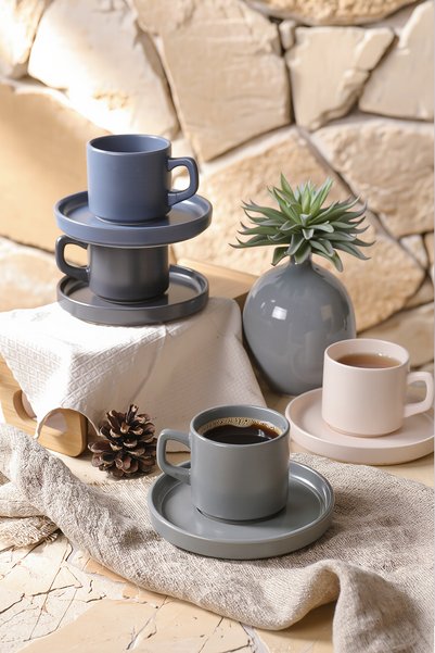 Keramika River Stackable Çay Takımı 8 Parça 4 Kişilik 324-399-627-950
