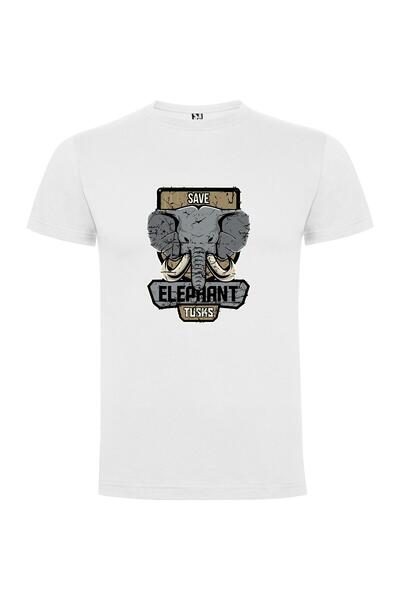iLovePrints Tusk Savvy Elephant Tshirt