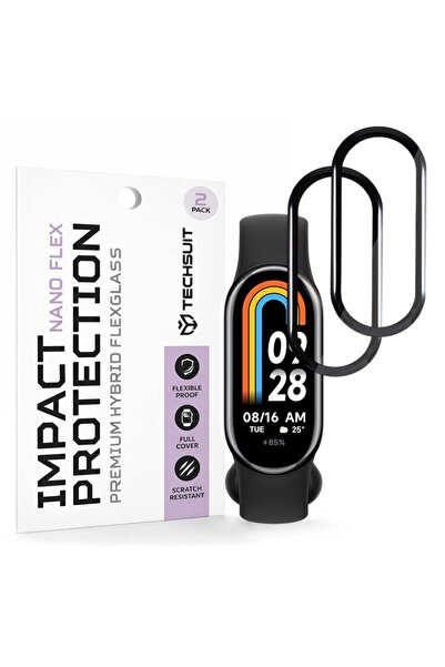 Techsuit Νάνο Φλεξ (σετ 2 τεμαχίων) - Xiaomi Mi Band 8 / 8 NFC - Μαύρο
