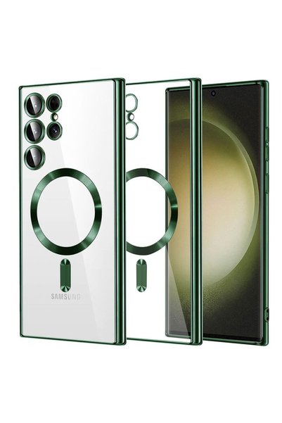 Techsuit Πολυτελές Κρυστάλλινο MagSafe - Samsung Galaxy S23 Ultra - Βαθύ Πράσινο