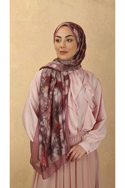 locella Desenli Vual Kraş Şal Gül Pembe