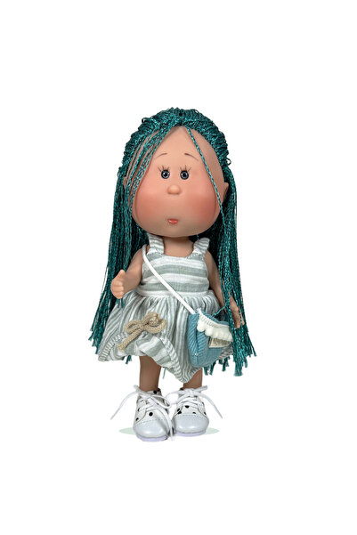Nines D'Onil Papusa Nines D'Onil, Colectia Little Mia, Mia Blue Braid, cu mir...