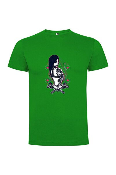 iLovePrints Rose-Cyborg Femme Fatale Tshirt