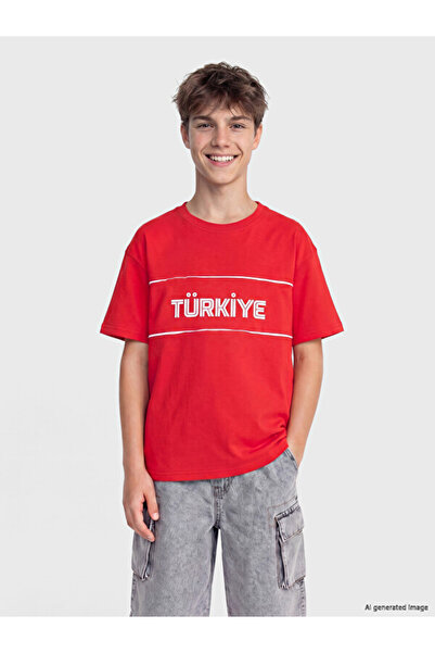 LC Waikiki Αγορίστικο μπλουζάκι με στάμπα Türkiye από την Shining Store Spark...