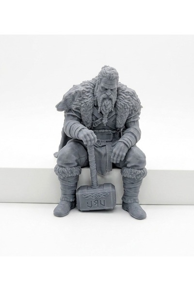 Genel Markalar Thor Figür, 3D Baskı Thor Biblosu 7cm Kitaplık - Gamer Dekoras...