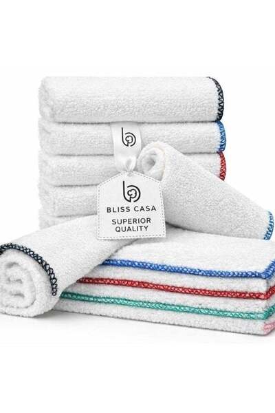 Bliss Casa Wash Cloths (12 Pack, 30 x 30 CM) - 100% Cotton Washcloth Face tow...
