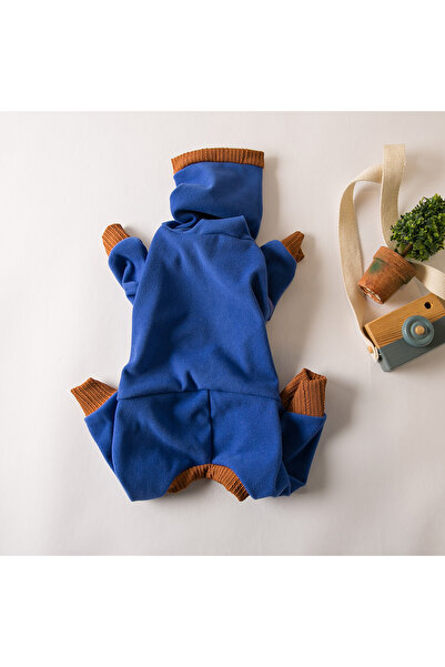 Choice1 L blue Dog Clothes Pet Plush Warm High Neck Four Legged Clothes Sligh...
