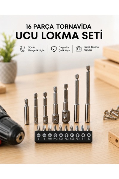 Epilons Metal Body 16-Piece Bit Set Multi-Purpose Screwdriver Bits