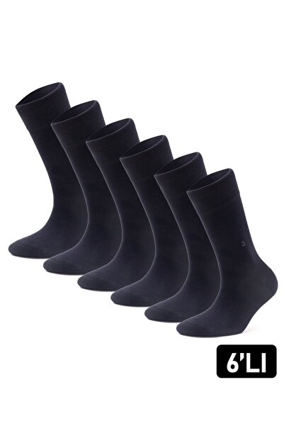 Just inner Men's 6-Piece Cotton Long Seasonal Socks Breathable and Comfortabl...