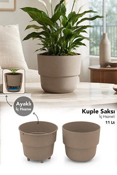 Meleni Home Dekoratif Balkon Saksısı - Plastik İç ve Dış Mekan Salon İç Hazne...