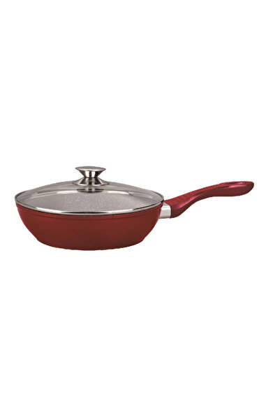 Swan Tigaie adanca cu capac Swan, Granit, Rosu, 28 cm