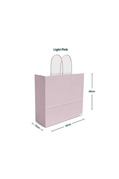 sunpack Paper Gift Bags – Light Pink 32×12×26 cm – Pack of 12