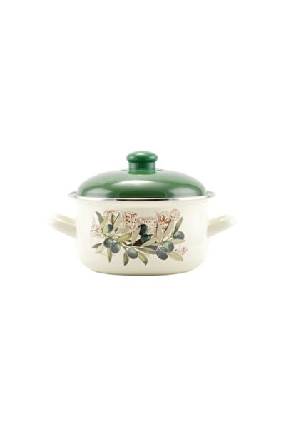 Perfect Home Castron emailat, cu capac, 16x10cm, 1.8L