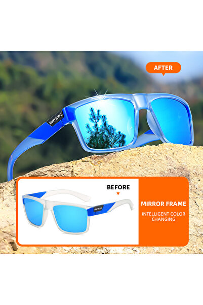 Choice1 Blue Photochromic Frame Sports Sunglasses UV Protection Light Intelli...