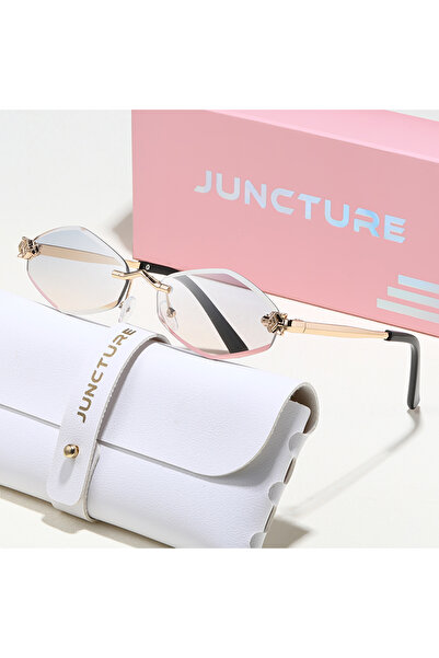Choice6 نظارات شمسية نسائية أنيقة LSS068-C6-JCCASE بتصميم مضلع صغير، ماركة فا...