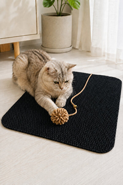 MİNUZ Cat Scratching Mat with Rattle Balls Play Mat for Cat Lying Resting Are...