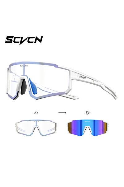 Choice7 Photochromic Blue-09 SCVCN Photochromic Sunglasses for Men Cycling Gl...
