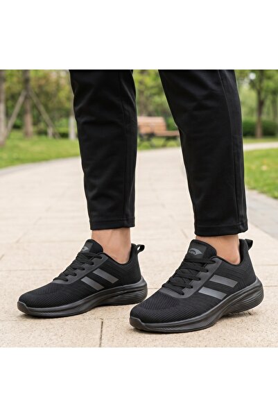 Modlet.ro Adidași negri cu șireturi pentru bărbați ION4