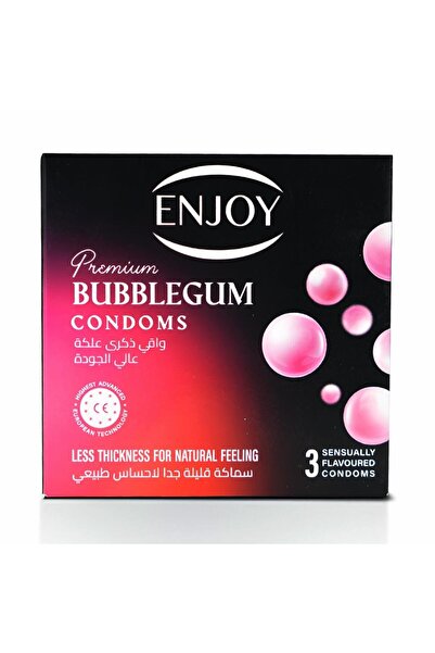 Enjoy Ainjoy 3Pcs Premium Condoms with Sensation Gum Gum Flavor