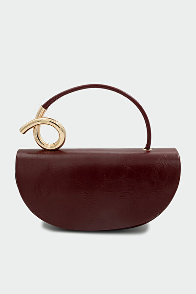 LAMİNTA Aura Gold Detailed Burgundy Bag