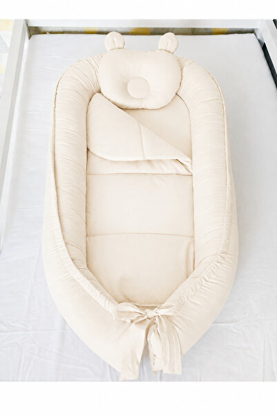 Jaju Baby Krem Lüx Ortopedik Babynest Anne Yanı Portatif Bebek Yatak