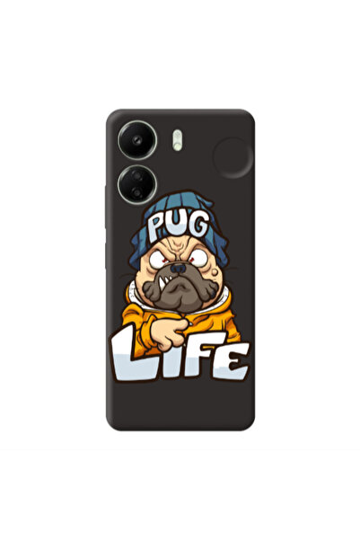 Other Xiaomi Redmi 13C Pug Life 2 Black Colored Silicone TPU Θήκη